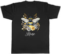 Personalised Bumblebee Flowers Any Name Bee Day Mens T-Shirt Tee Gift Top
