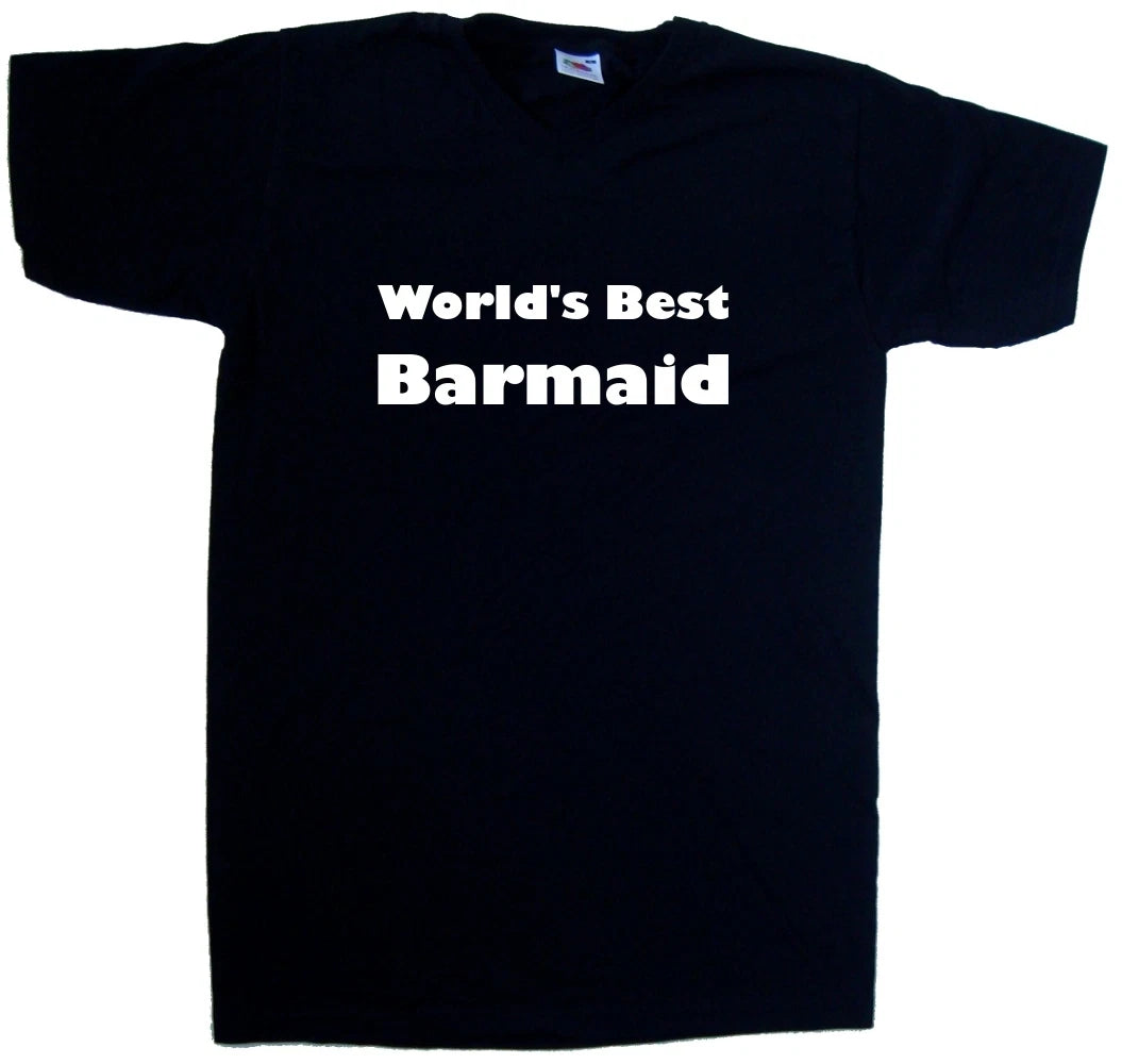 World's Best Barmaid V-Neck T-Shirt