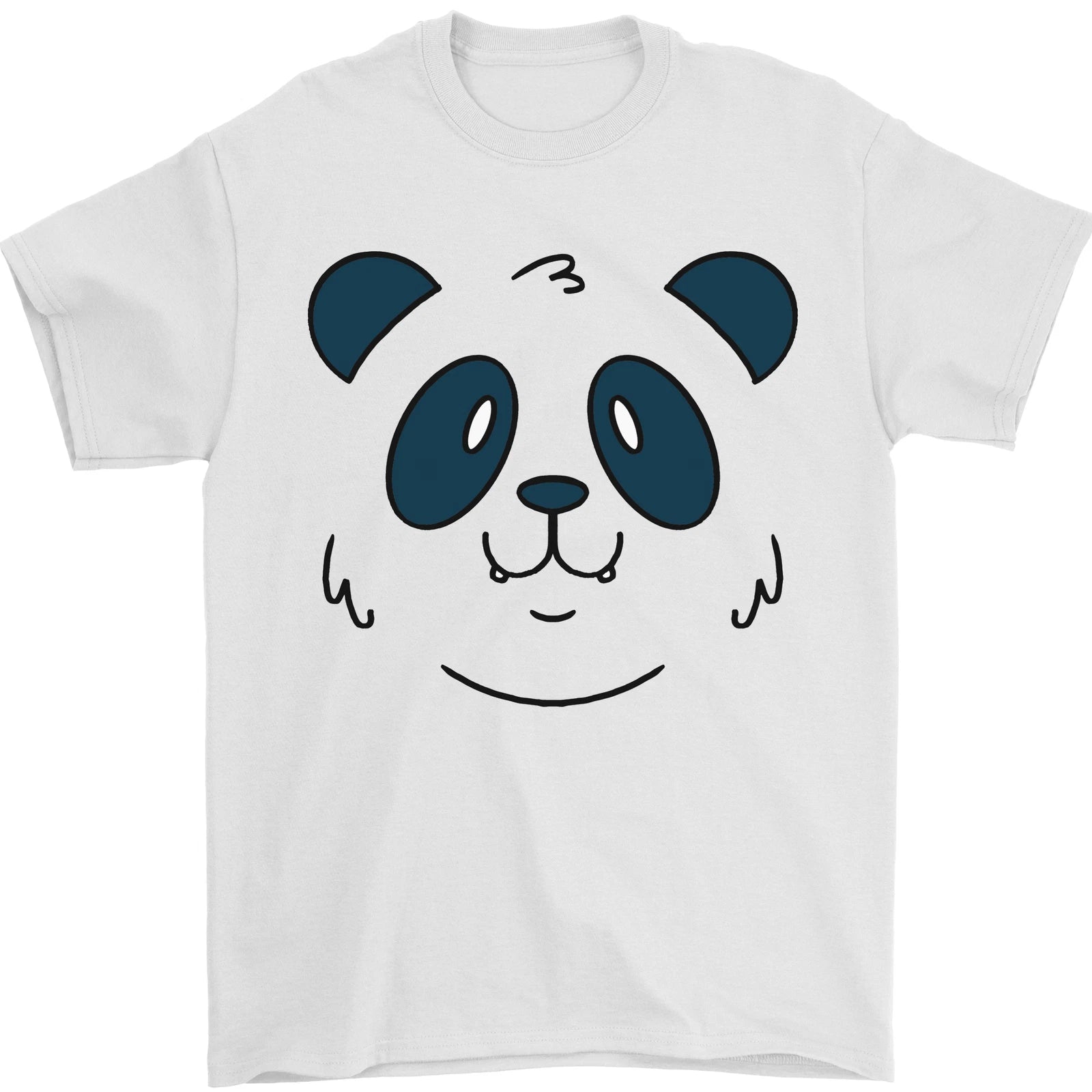 A Cute Panda Bear Face Mens T-Shirt 100% Cotton