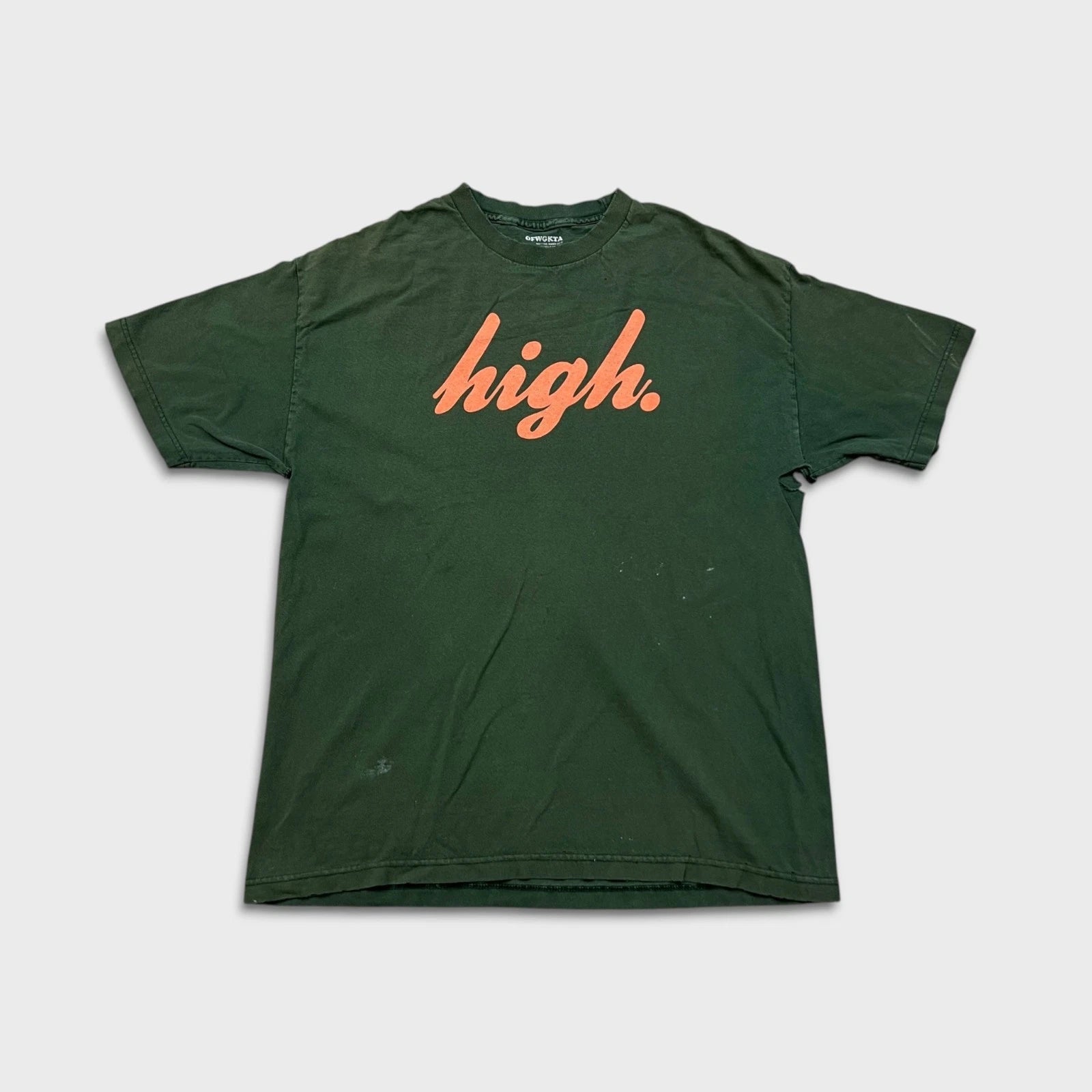 Odd Future High T Shirt Mens XL Green OFWGKTA Domo Genesis Distressed Rap Tee