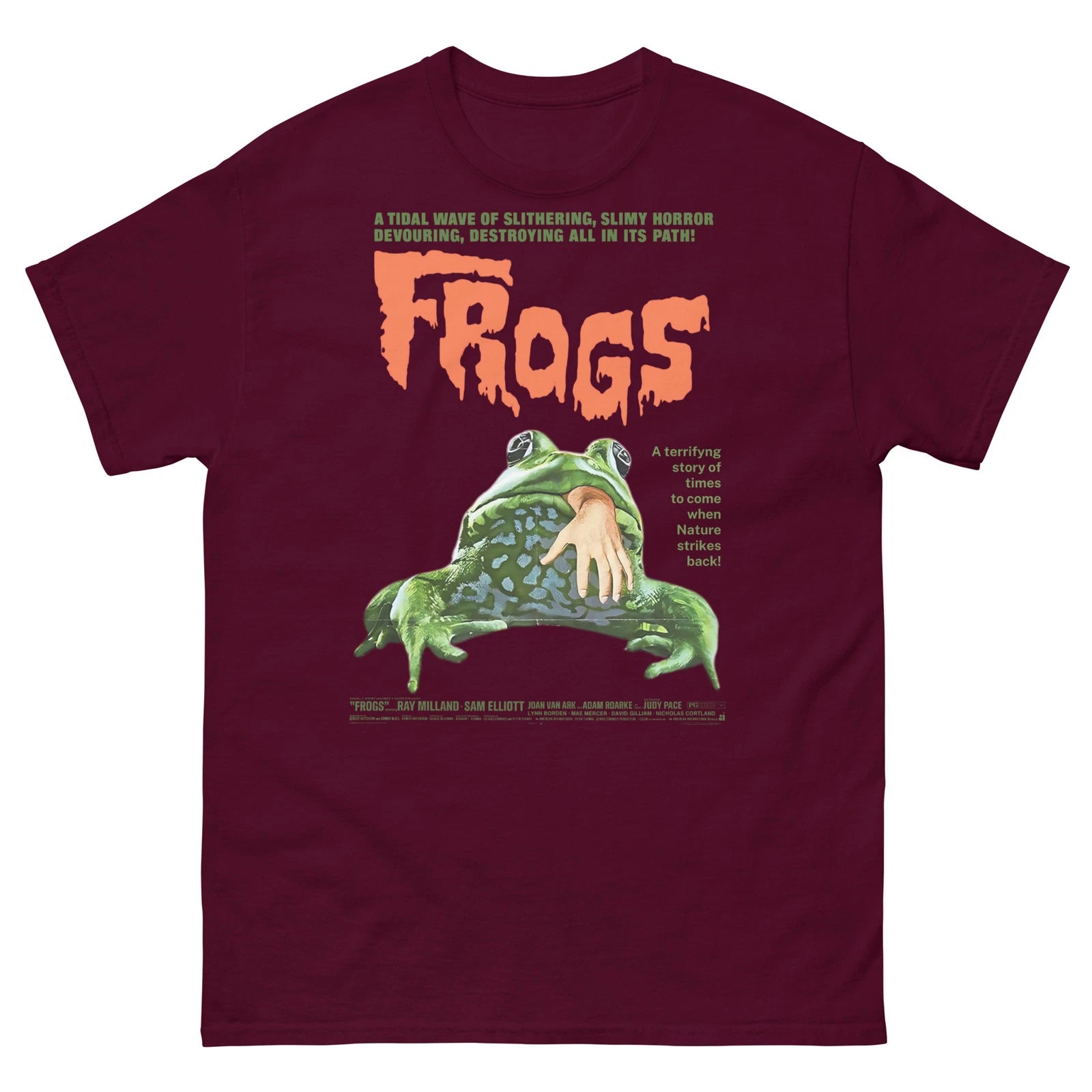 Frogs Horror Movie T-Shirt | Vintage 70s Cult Film Graphic Tee | Retro Creepy Sh