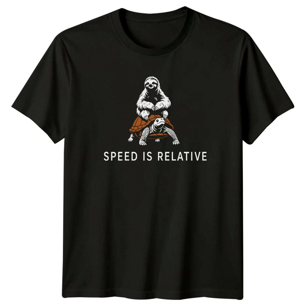 Speed Is Relative Mens T-Shirt Sloths Animals Gift For Him