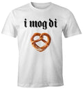 Men's T-Shirt I mog di heart pretzel pretzels Bavarian Bavaria I like you