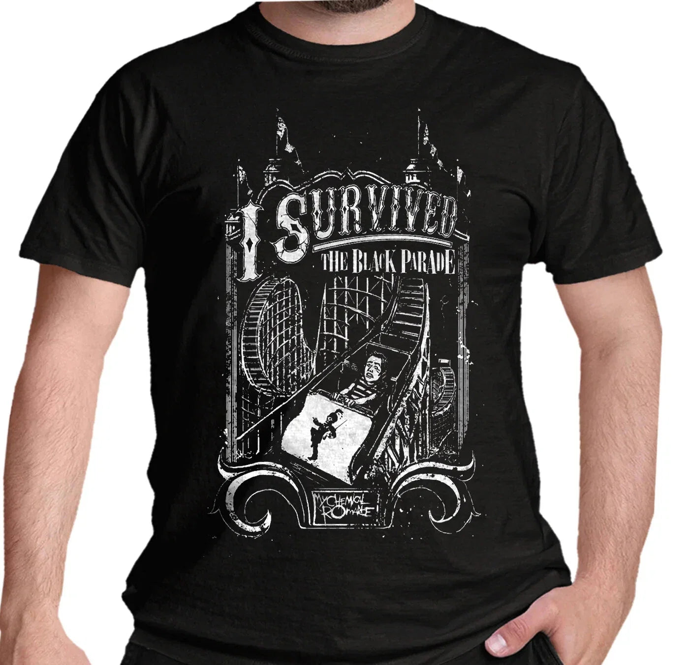 Official Chemical Romance Survived Black Parade Mcr 2x Tee (1)