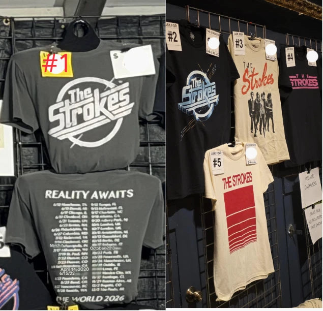 The Strokes Tour 2026 Shirt Concert Rock Band Merch Reprint