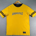 Vintage Aeropostale T-Shirt Men Small Yellow Embroidered Skate Beach Surf Trendy