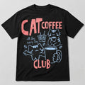 Cute Catt Coffee Club T-Shirt Funny Cute Kitten Graphic Tee