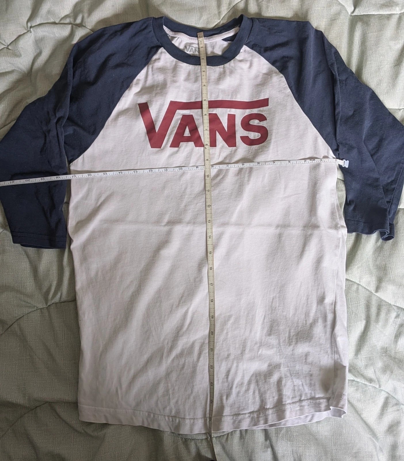 Vans Classic Raglan 3/4 sleeve t-shirt Mens Slim Fit Small