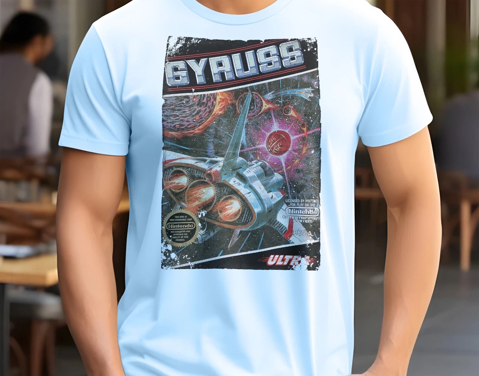 Gyrus - 8 bit NES Game Art T-Shirt 8 Colors Sizes S-5XL