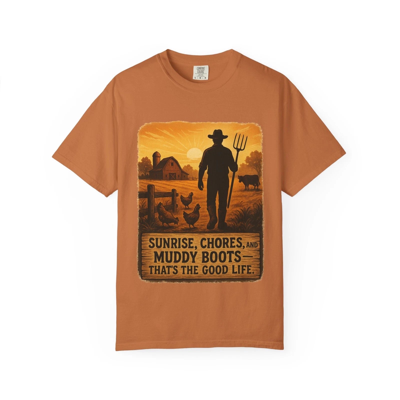 Farm Life T-Shirt, Sunrise Chores Graphic Tee, Gift for Farmers, Country [...]
