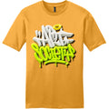 NEW Art Society 3D GRAFFITI BLACK/GREEN Tee Shirt GOLD SMALL-4XLARGE MADE IN USA