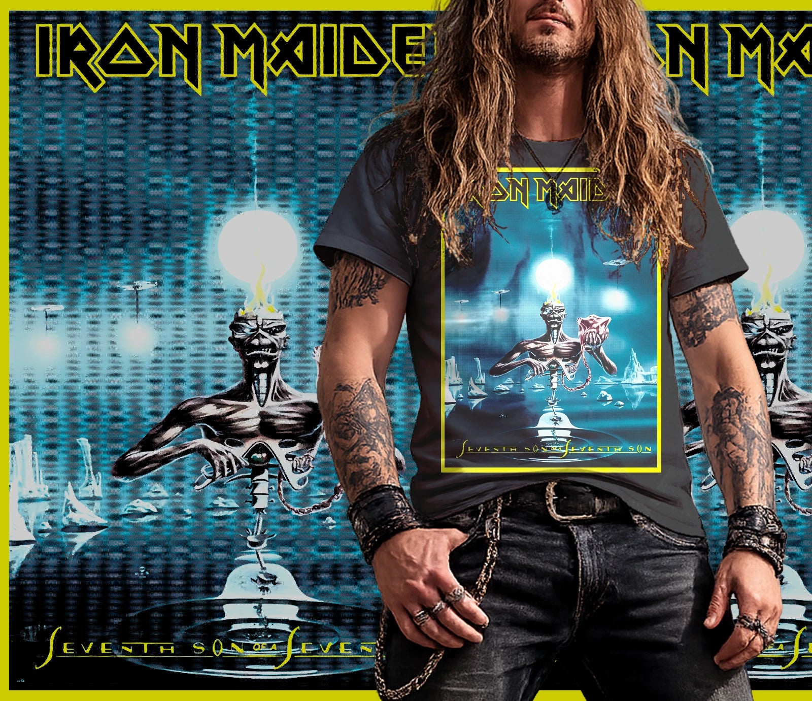 Adult Men, Women Unisex Iron Maiden Sevnth Son Of A Seventh Son T-Shirt