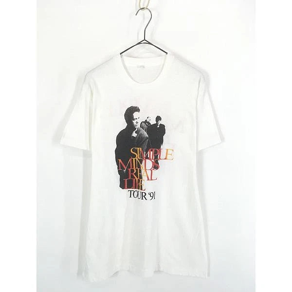 90S Usa Made Simple Minds Real Life Tour Altana Rock Band T-Shirt Xl