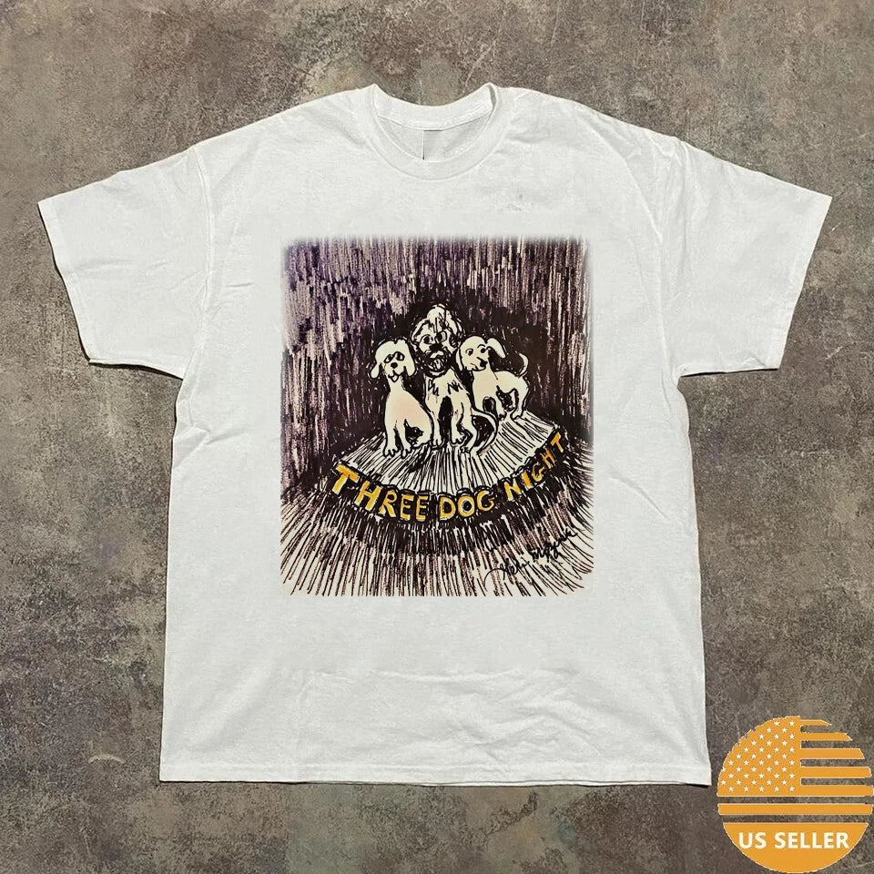 Rare! Three Dog Night Band Rock Music White S to 5L Concert Shirt CK304