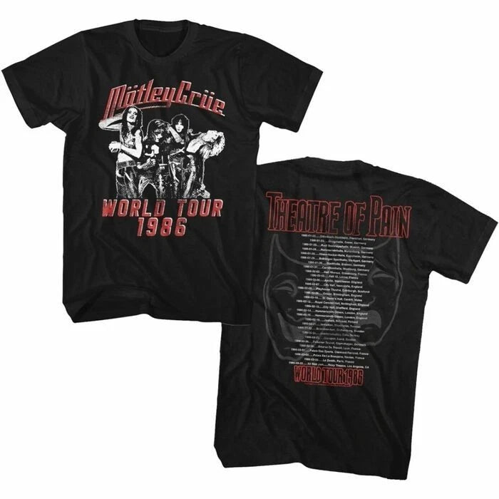 Motley Crue Vintage Concert T-shirt - Theatre of Pain World Tour 1986