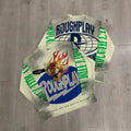 RoughPlay Washed Vintage Retro Round-neck Long-sleeve Shirt