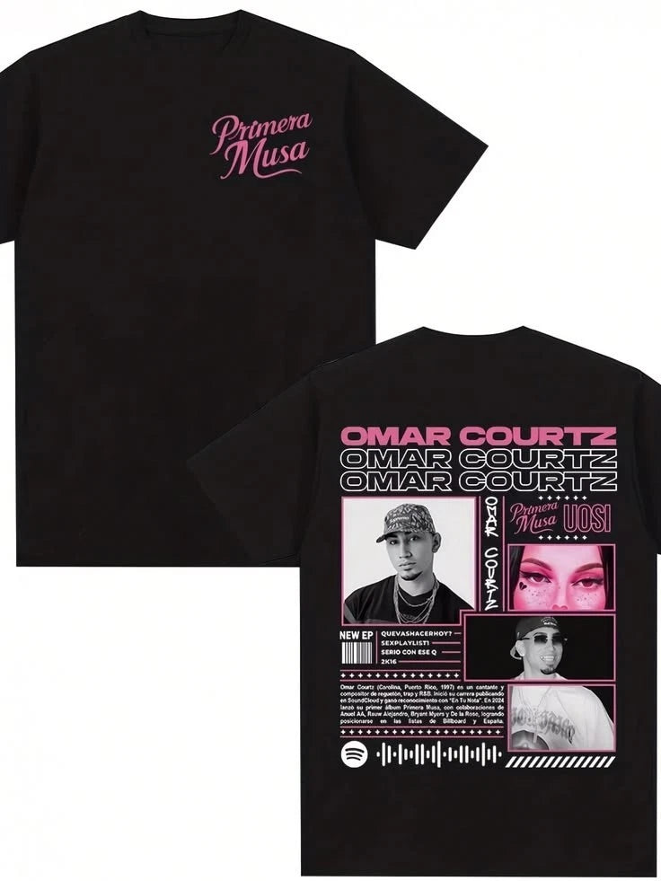 Omar Courtz Primera Musa Album Rap Artist Graphic T-shirt