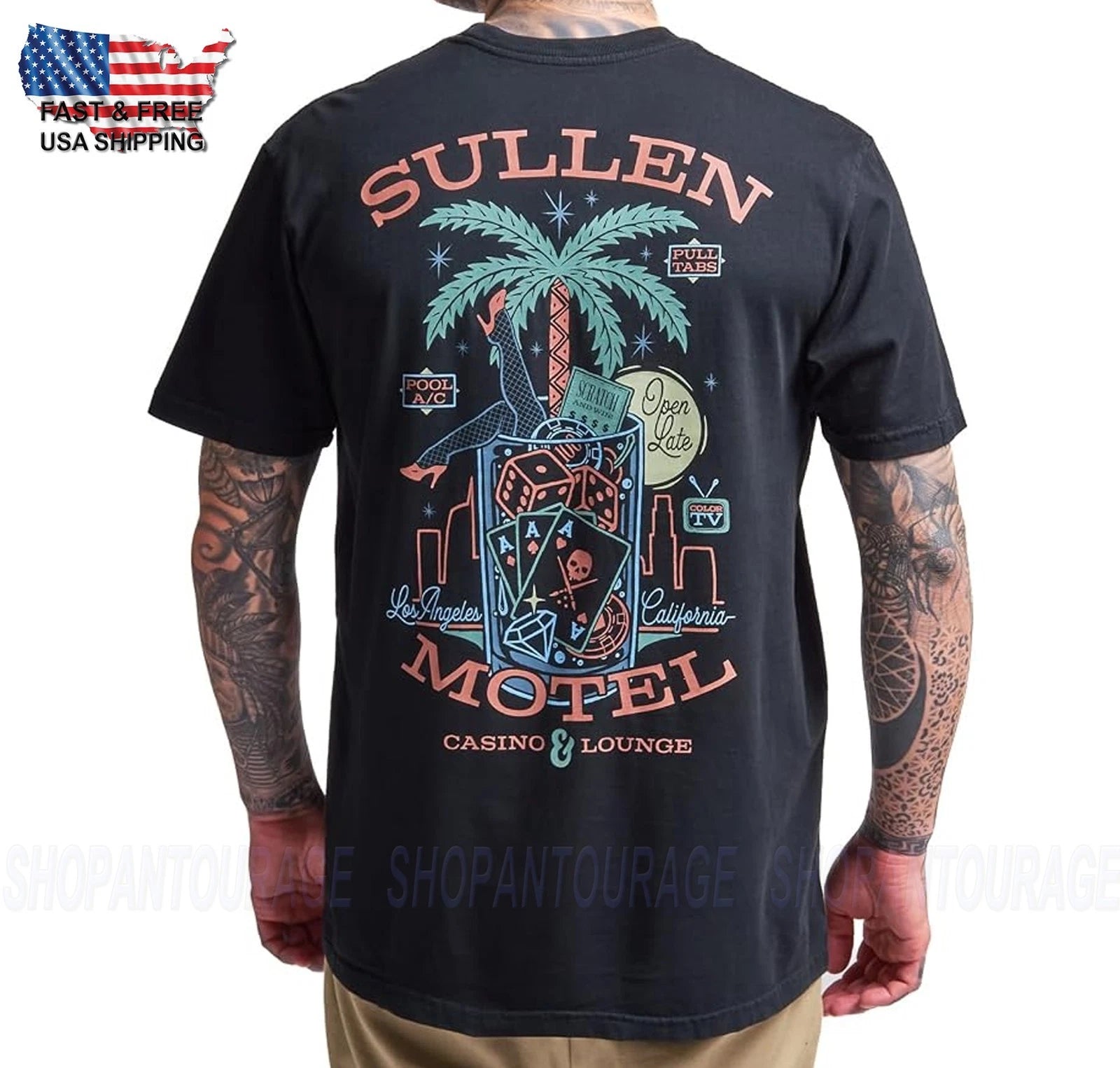 Sullen Art Collective Motel Premium Fit SCM7734 New Short Sleeve T-shirt For Men