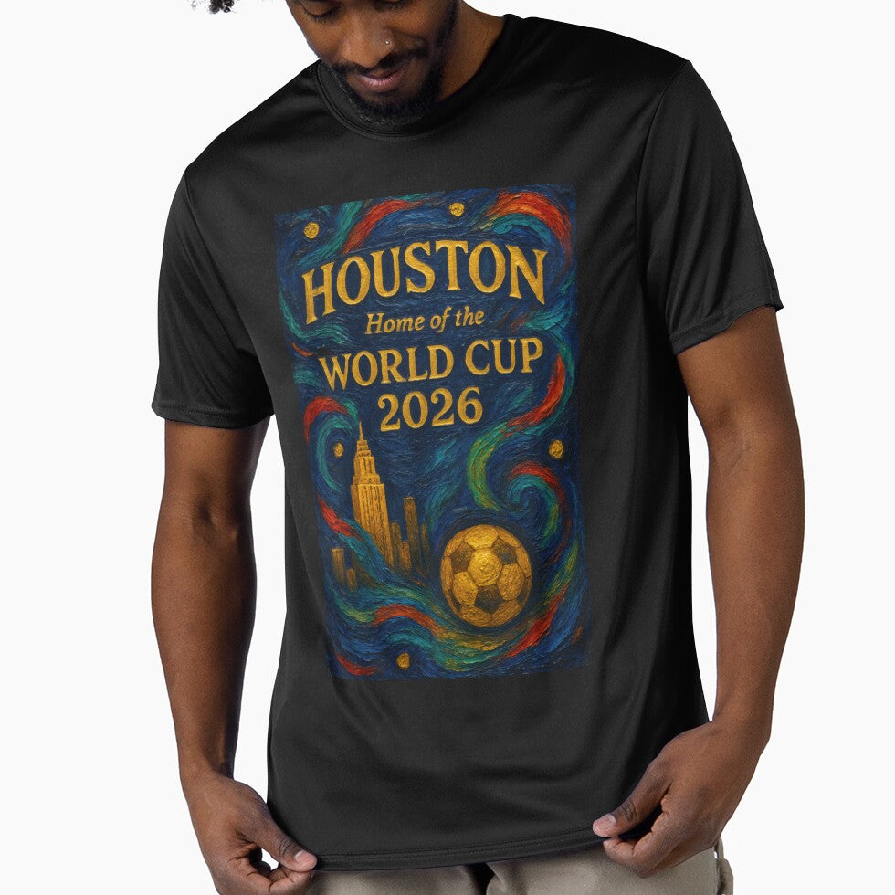 Houston World Cup 2026 Deep Night Soccer  — Expressionist Art Print by BrickByDream