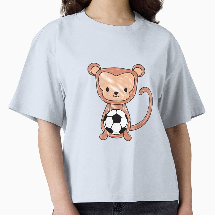 Cute Monkey Holding Soccer Ball by ijdesigns