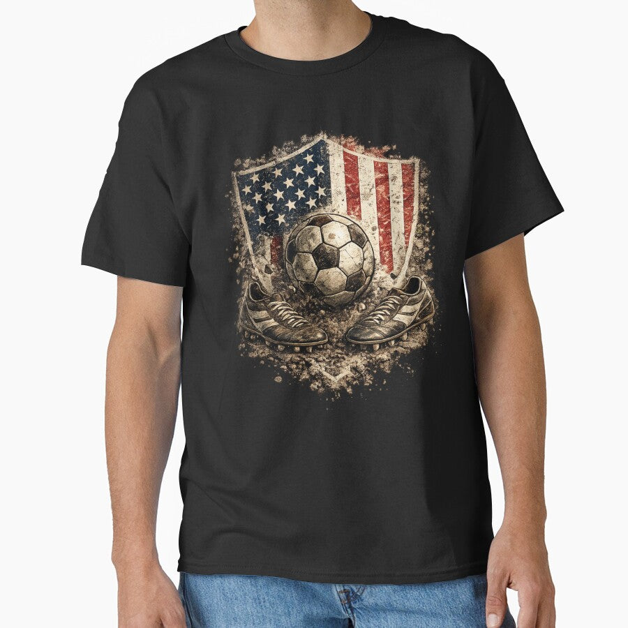 American Flag Soccer Shield by Corvoria