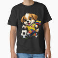 Adorable Colombian Soccer Dog Puppy Footballer by Tsugraf Designs