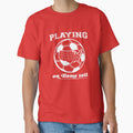 White Playing on Home Soil — USA Map Soccer Ball Graphic T-Shirt | World Cup 2026 American Soccer Gift by ArtofDari