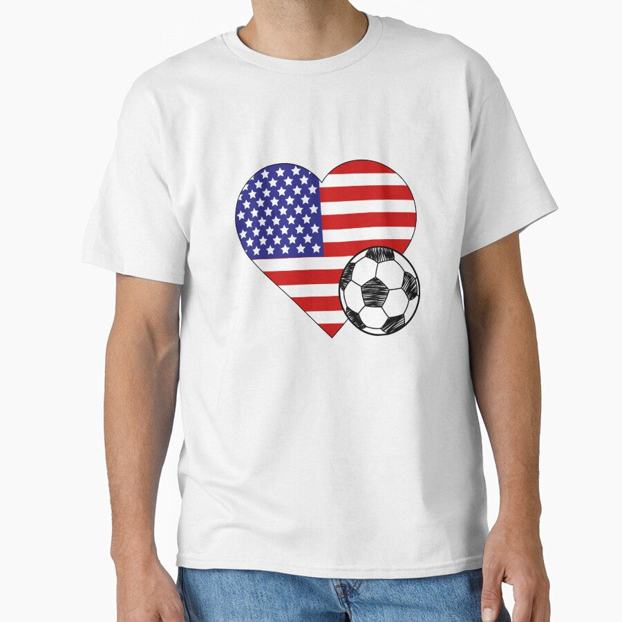 United States Soccer Heart Design by FinalScoreClub