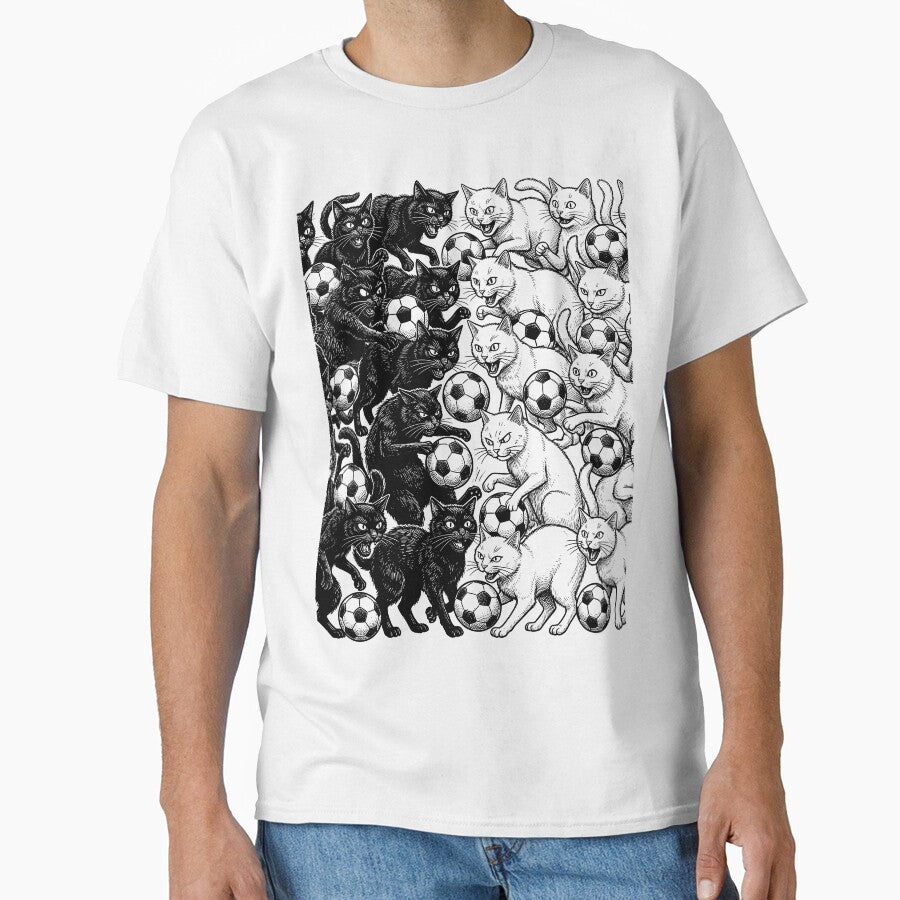 Soccer Player Cats Match Funny Football Cat Pattern by GrandeDuc