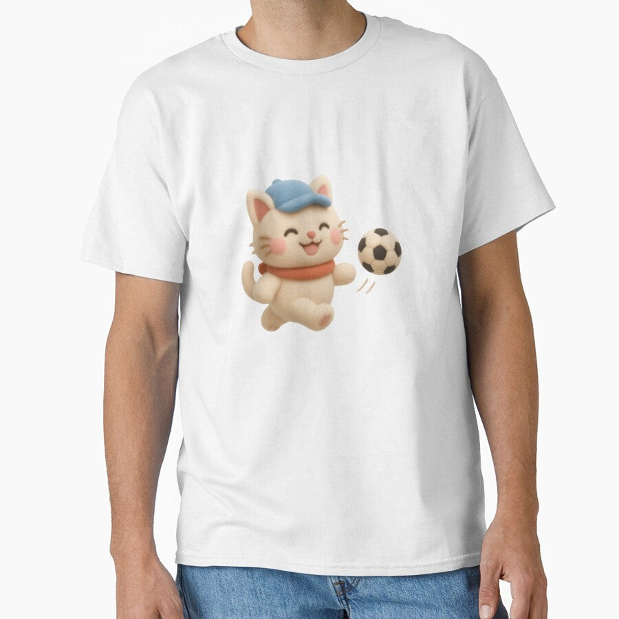 Cute Soccer Cat Kawaii Animal Sticker by Siti Hoiriyah