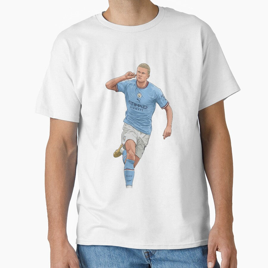Erling Haaland Football Icon – Norway Sports Illustration by Mialunaa