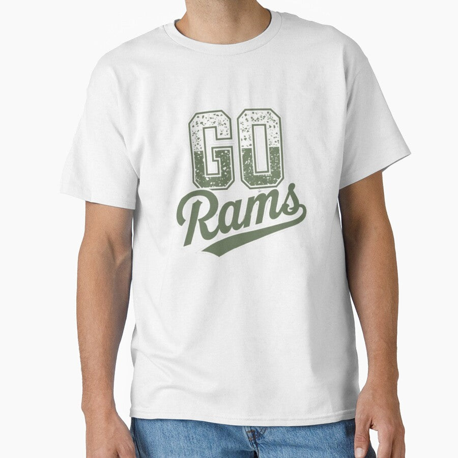 Go Rams Sports Fans Game Day Tee Support Team by ChicTeeLab