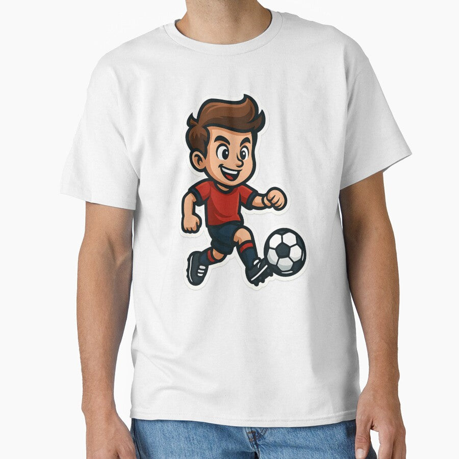 Cartoon Soccer Boy Kicking Ball Illustration by meshhead