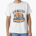New York World Cup 2026 Vintage Retro Travel T-Shirt | NYC Skyline Football Graphic by ArthUpscale