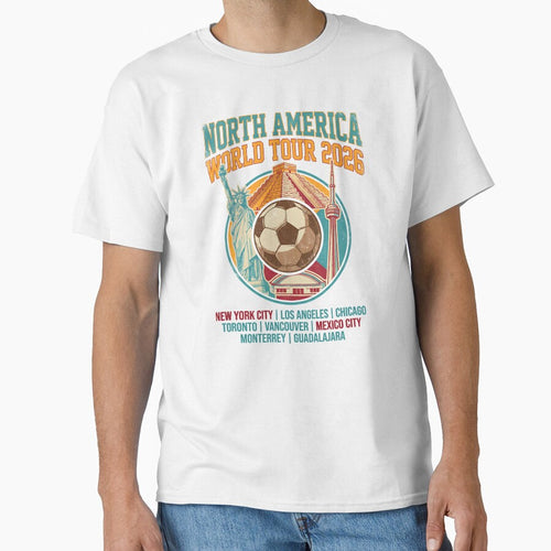 2026 World Tour Soccer T-Shirt - North America Stadium Series - Vintage Streetwear Tee USA Canada Mexico by Lukzol