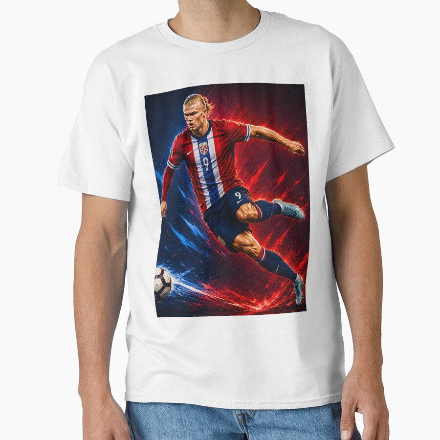 Erling Haaland Norway Illustration | Norwegian National Team Football Artwork | Soccer Wall Art by 3ac-Arts