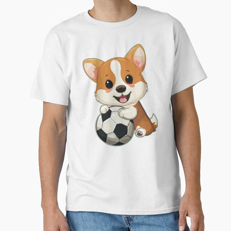 Corgi Dog with Soccer Ball by Numero14