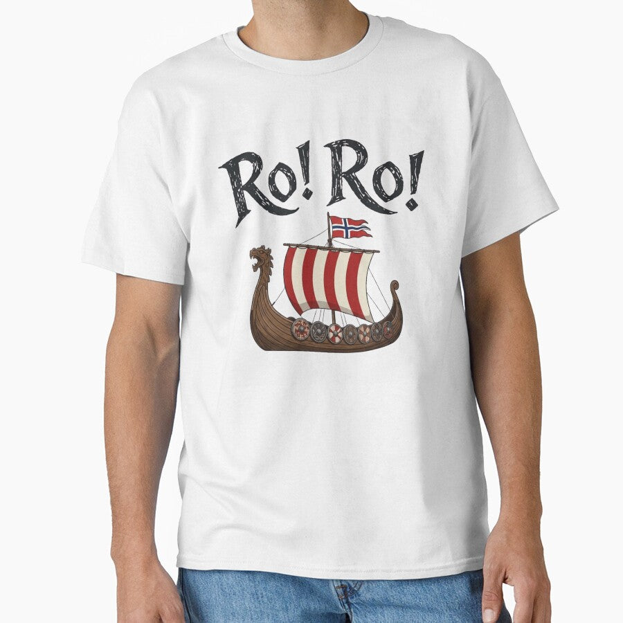 Norway Viking Row Ro! Ro! Supporter Longship Retro Graphic by haitrieuic96