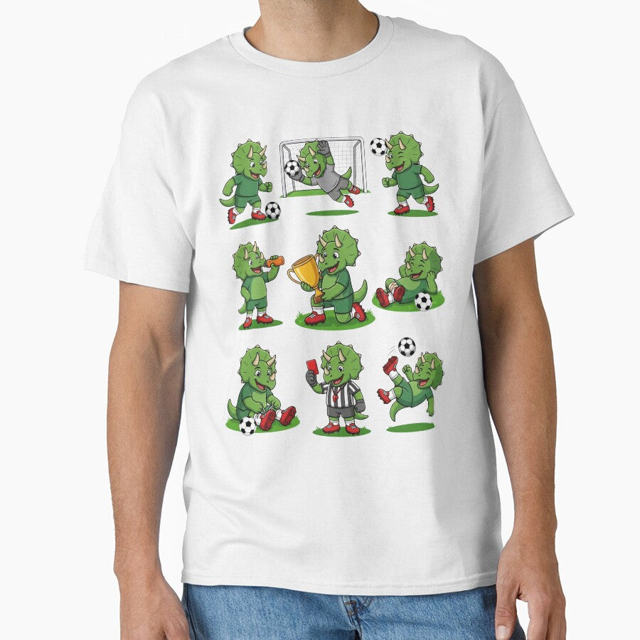 Triceratops Soccer Players - Funny Dinosaurs Football Team - Kids Design by BeaverFriends