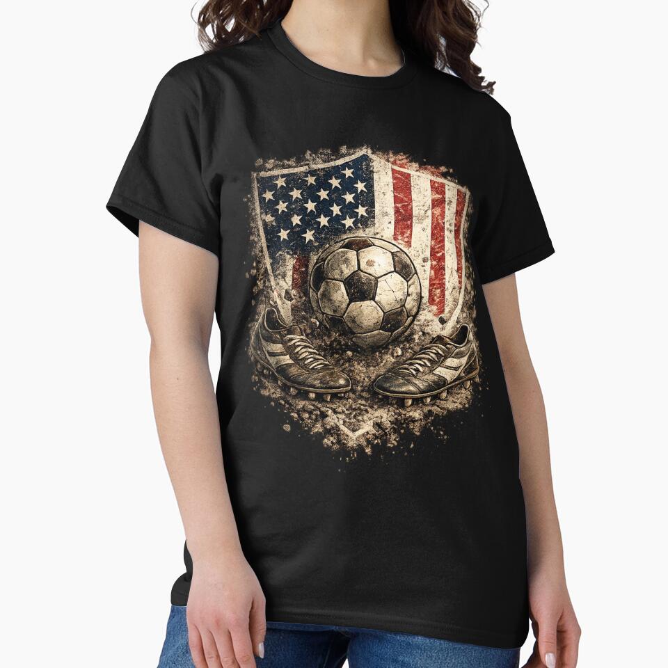 American Flag Soccer Shield by Corvoria