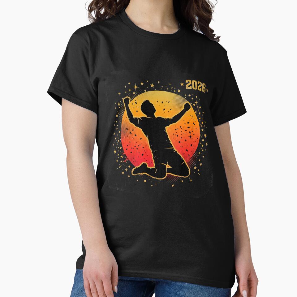 Goal Celebration Silhouette World Cup 2026 Football T-Shirt by Urban Edge Designs