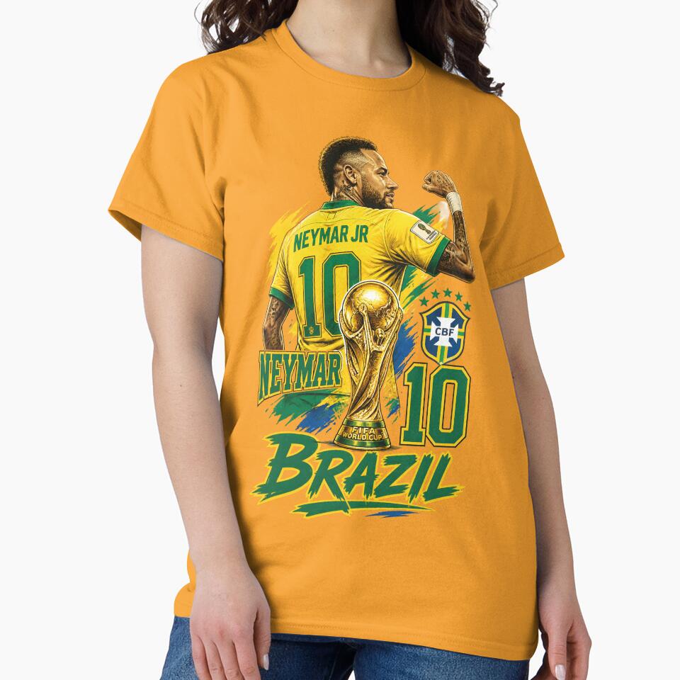 NEYMAR Brazil Football Illustration | World Cup 2026 Inspired Soccer Design by CutPawStudio