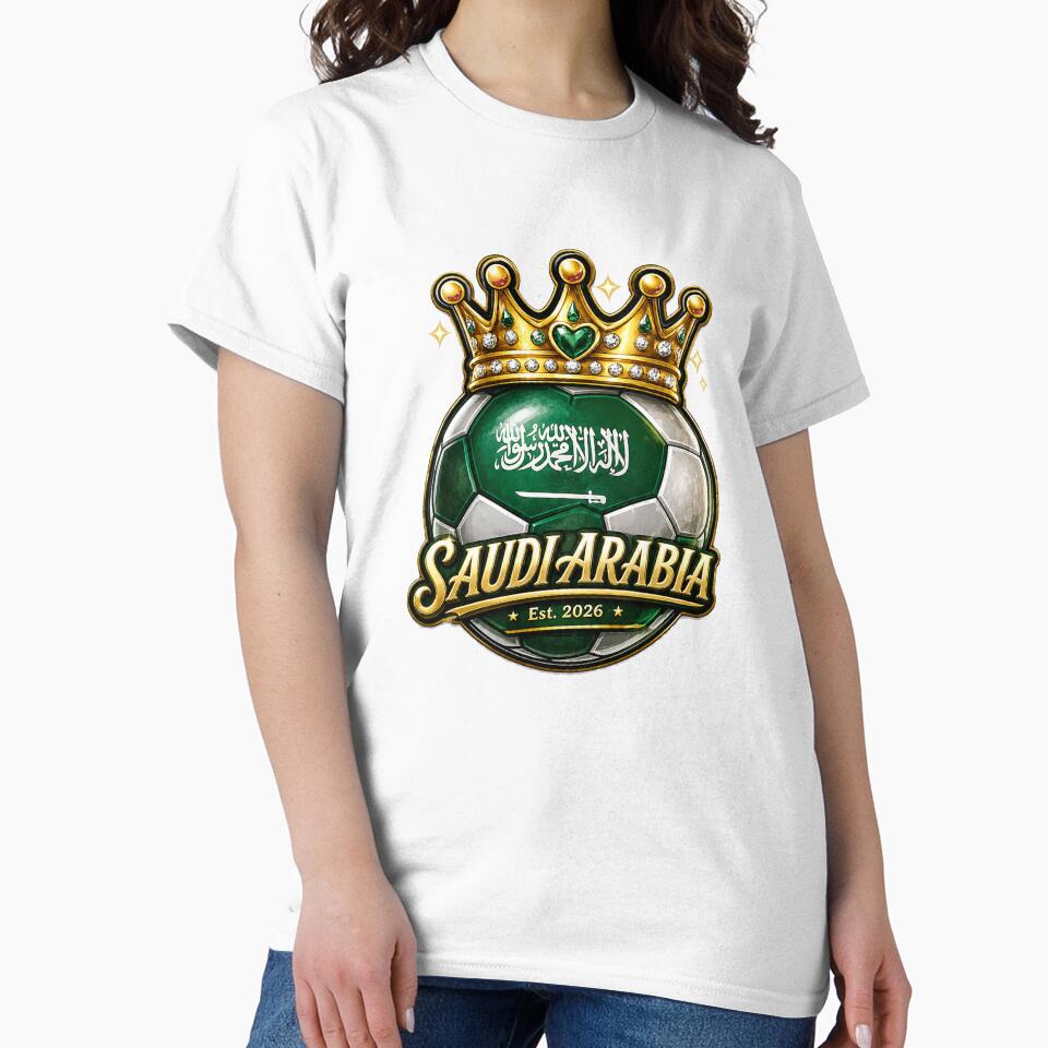Saudi Arabia flag Crowned Soccer Ball by QuiteOrbit