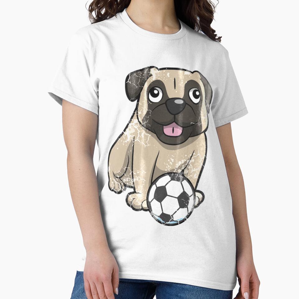 Soccer Pug Dog by IsabellasVintag