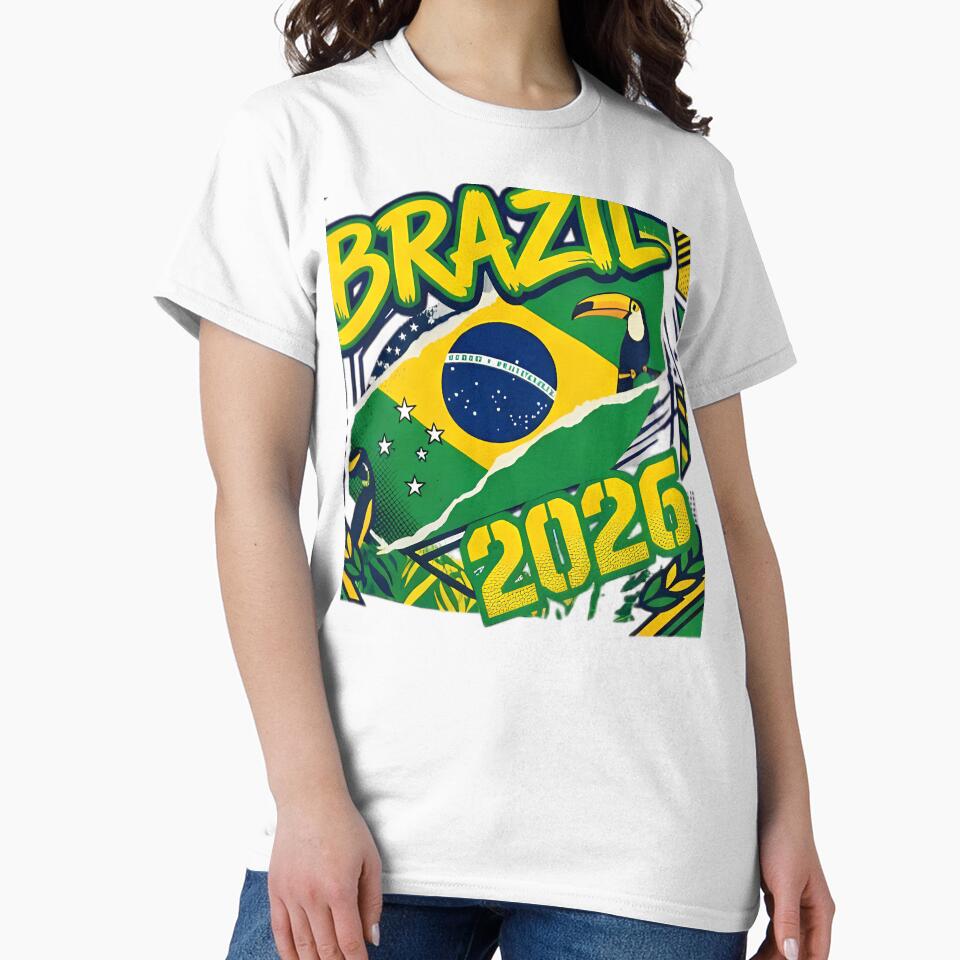 Brazil 2026 Pride - Vibrant Flag and Toucan Soccer Fan Art by digitalbob60