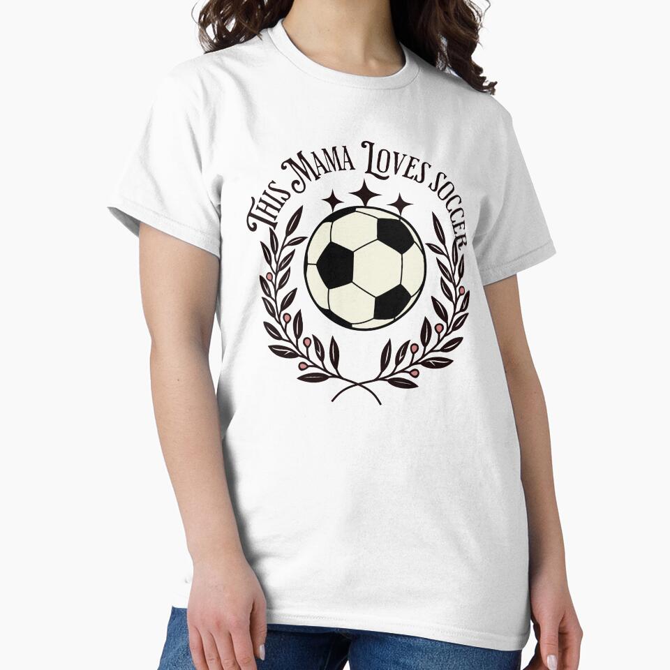 Mama Loves Soccer – Fun Sports Mom Design for Soccer Moms & Gamers by teemugcreation