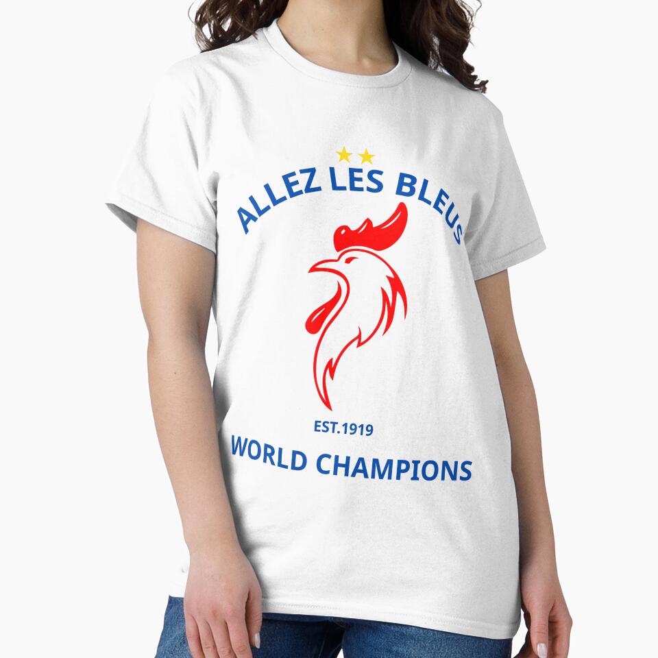 Allez Les Bleus Rooster Football Fans Crest by WildTrace
