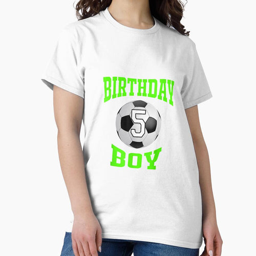 5 th Birthday Boy Shirt - Soccer T- Shirt 5 years old kid by TammyFlanery