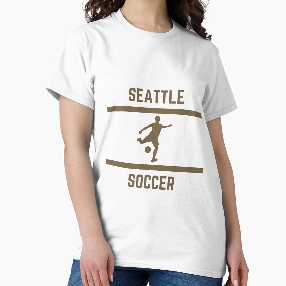 Gold Color Seattle Soccer by IssaraStudio