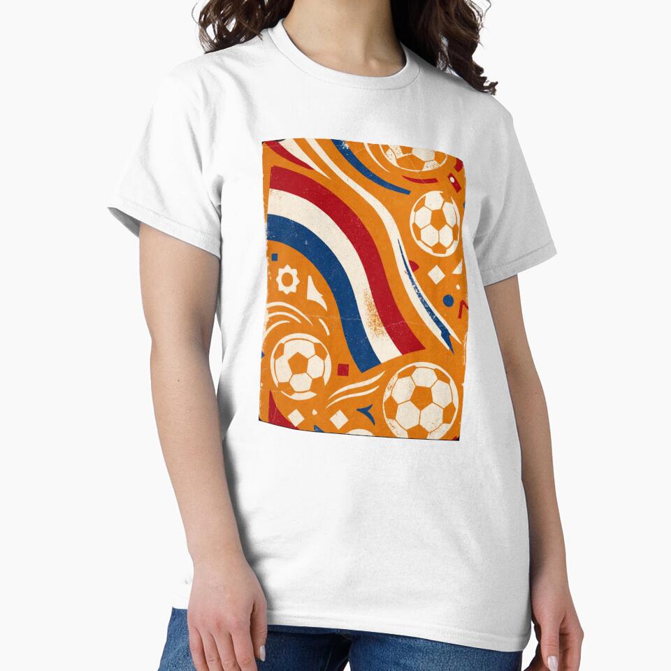 Netherlands Retro Pattern | Vintage Oranje All-Over Print Soccer Design by Nexus Space